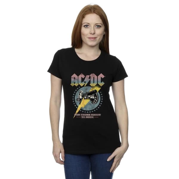 ACDC Womens/Ladies For Those About To Rock Cotton T-Shirt