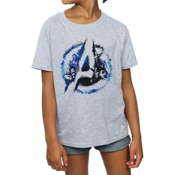 Marvel Girls Avengers Flared Logo Cotton T-Shirt