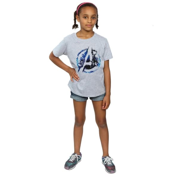 Marvel Girls Avengers Flared Logo Cotton T-Shirt