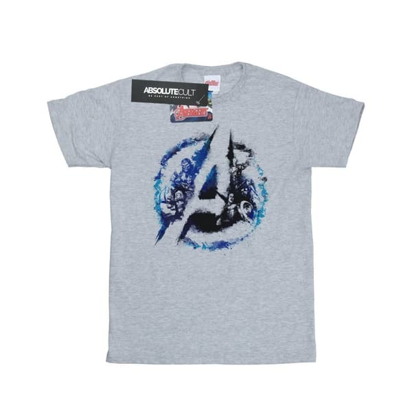 Marvel Girls Avengers Flared Logo Cotton T-Shirt