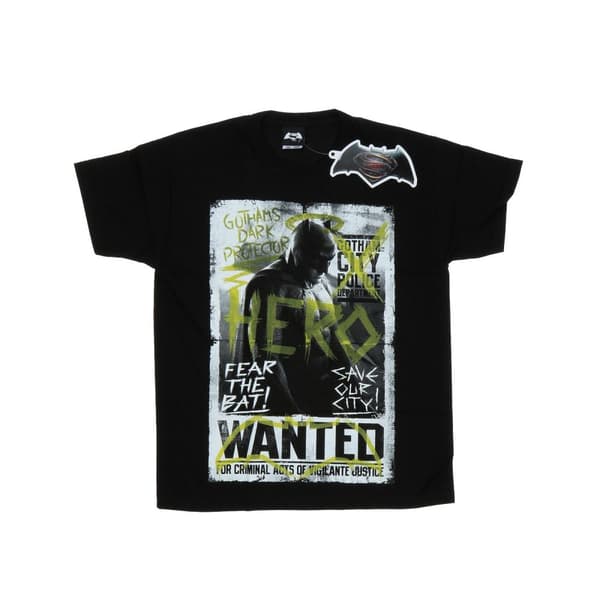 DC Comics Batman v Superman Wanted Poster T-shirt för pojkar