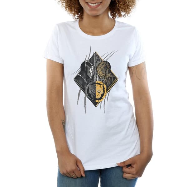 Marvel Womens/Ladies Black Panther Vs Killmonger Cotton T-Shirt
