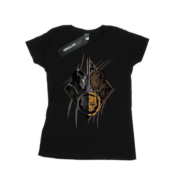 Marvel Womens/Ladies Black Panther Vs Killmonger Cotton T-Shirt