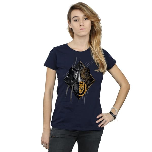 Marvel Womens/Ladies Black Panther Vs Killmonger Cotton T-Shirt