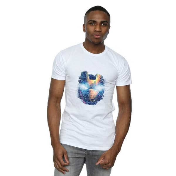 Marvel Mens Avengers Iron Man T-shirt med tryck på huvudet