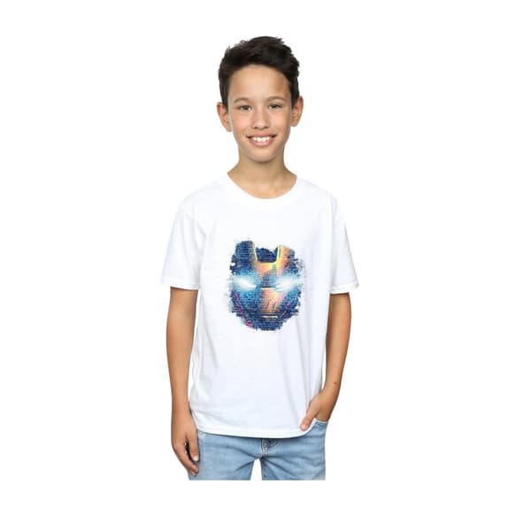 Marvel Boys Avengers Iron Man Distressed Head T-Shirt