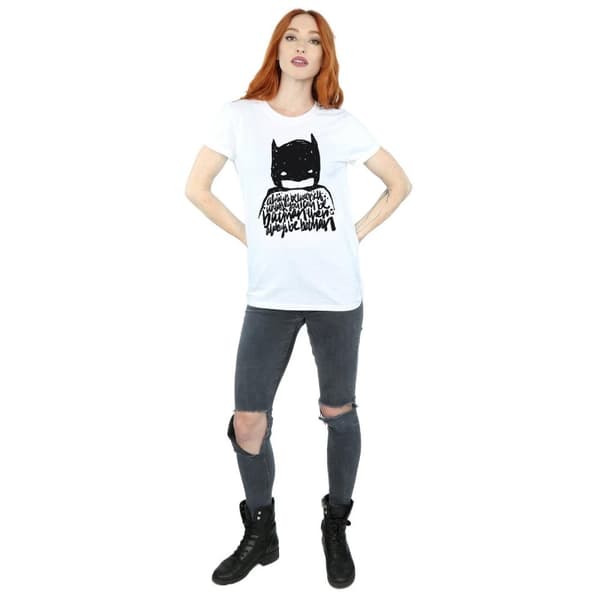 DC Comics Womens/Ladies Batman Always Be Yourself Cotton Boyfriend T-Shirt