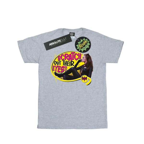 DC Comics Girls Batman TV Series Catwoman Scratch Cotton T-Shirt