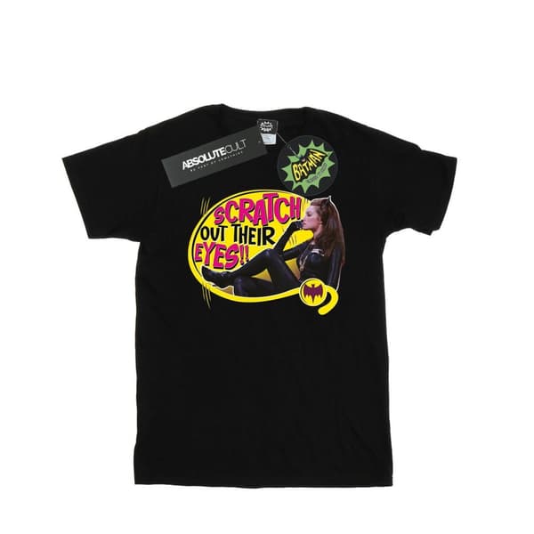 DC Comics Girls Batman TV Series Catwoman Scratch Cotton T-Shirt