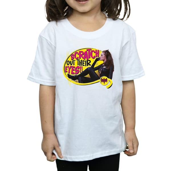 DC Comics Girls Batman TV Series Catwoman Scratch Cotton T-Shirt