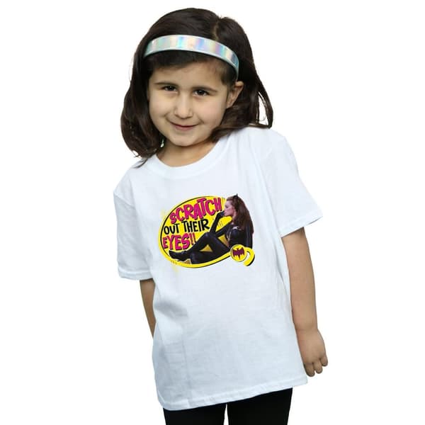 DC Comics Girls Batman TV Series Catwoman Scratch Cotton T-Shirt