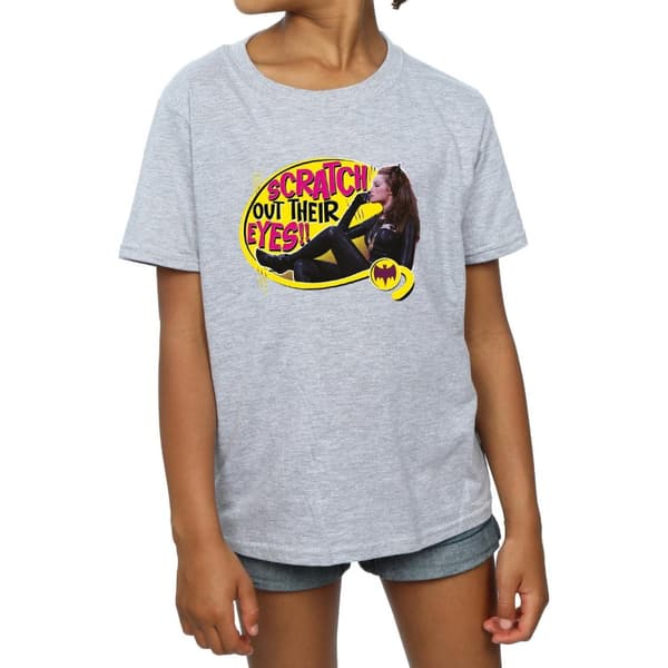 DC Comics Girls Batman TV Series Catwoman Scratch Cotton T-Shirt