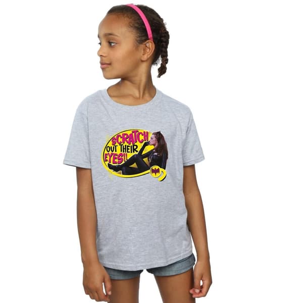 DC Comics Girls Batman TV Series Catwoman Scratch Cotton T-Shirt