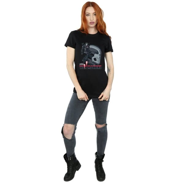 Marvel Dam/kvinnor Avengers Infinity War War Machine Character Boyfriend T-shirt i bomull