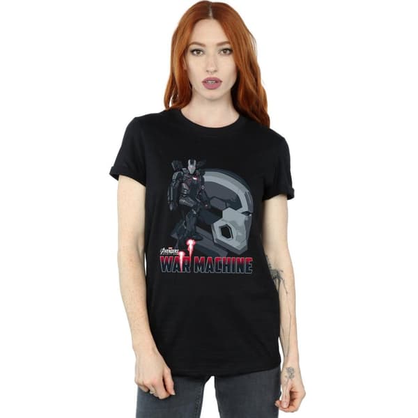 Marvel Dam/kvinnor Avengers Infinity War War Machine Character Boyfriend T-shirt i bomull