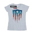 Miniatyrbillede 1 af 5: Marvel Womens/Ladies Captain America Flag Shield Cotton T-Shirt