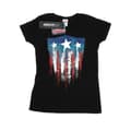 Miniatyrbillede 1 af 5: Marvel Womens/Ladies Captain America Flag Shield Cotton T-Shirt
