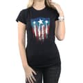 Miniatyrbillede 3 af 5: Marvel Womens/Ladies Captain America Flag Shield Cotton T-Shirt