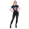 Miniatyrbillede 4 af 5: Marvel Womens/Ladies Captain America Flag Shield Cotton T-Shirt