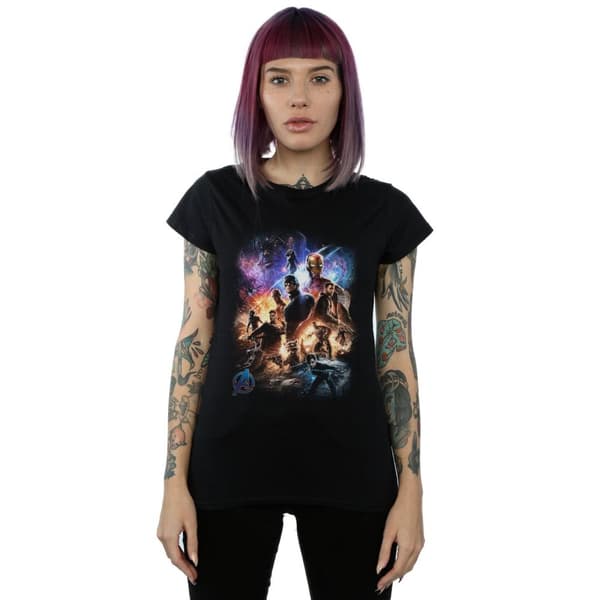 Marvel Womens/Ladies Avengers Endgame Character Montage Cotton T-Shirt
