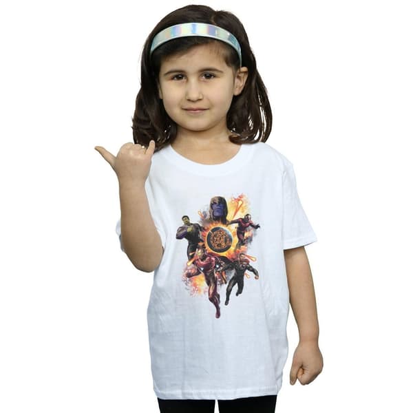 Marvel T-shirt i bomull för flickor - Avengers Endgame Explosion Team