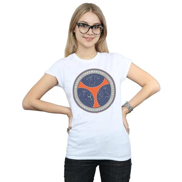 Marvel Dam/Tjej Black Widow Movie Taskmaster Shield Poses - T-shirt i bomull