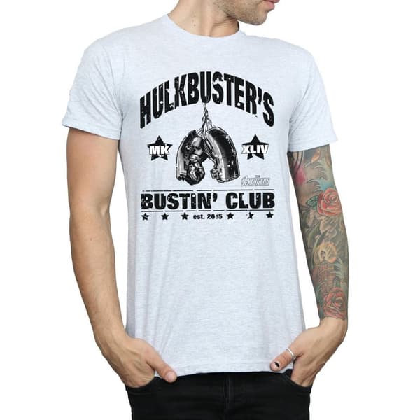 Marvel Mens Iron Man Hulkbuster´s Bustin´ Club T-shirt