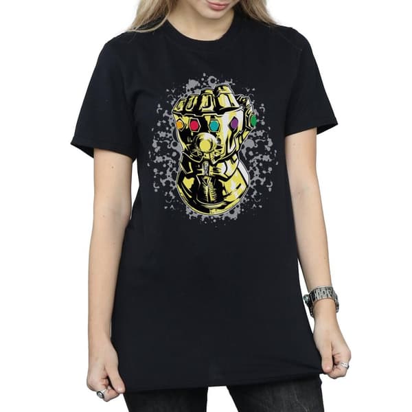 Marvel Dam/Tjej Avengers Infinity War Thanos Fist Boyfriend T-shirt i bomull