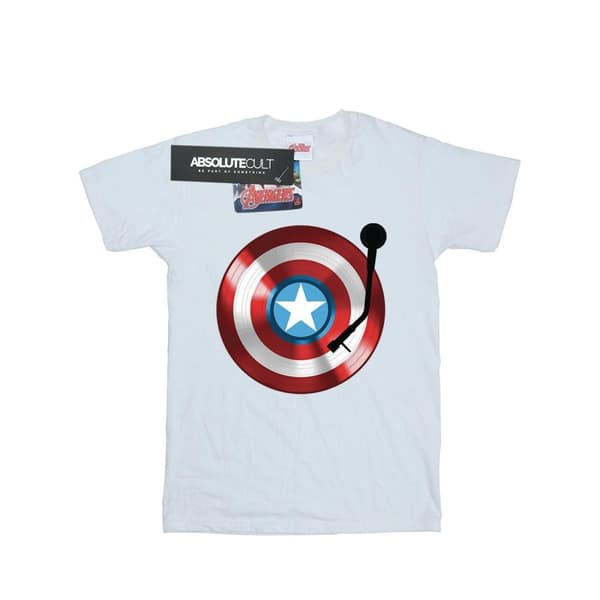 Marvel T-shirt i bomull för flickor - Captain America Turntable