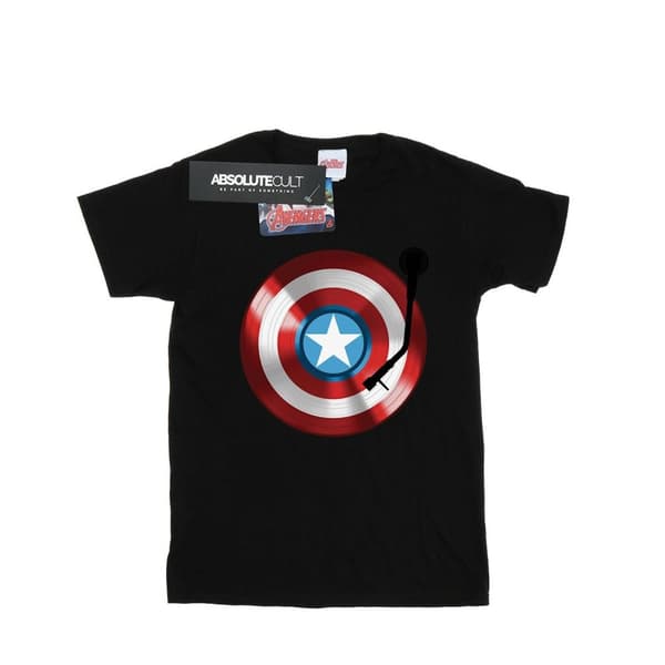 Marvel T-shirt i bomull för flickor - Captain America Turntable