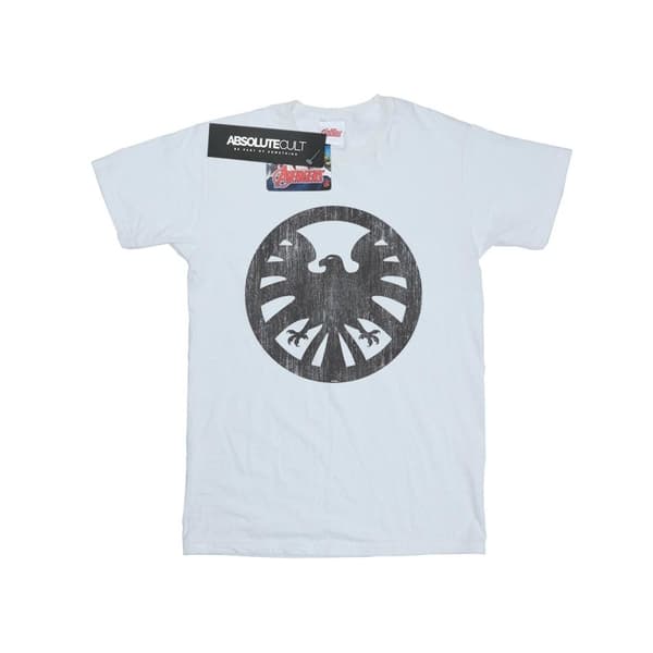Marvel Womens/Ladies Agents Of SHIELD Distressed Logo Cotton Boyfriend T-Shirt
