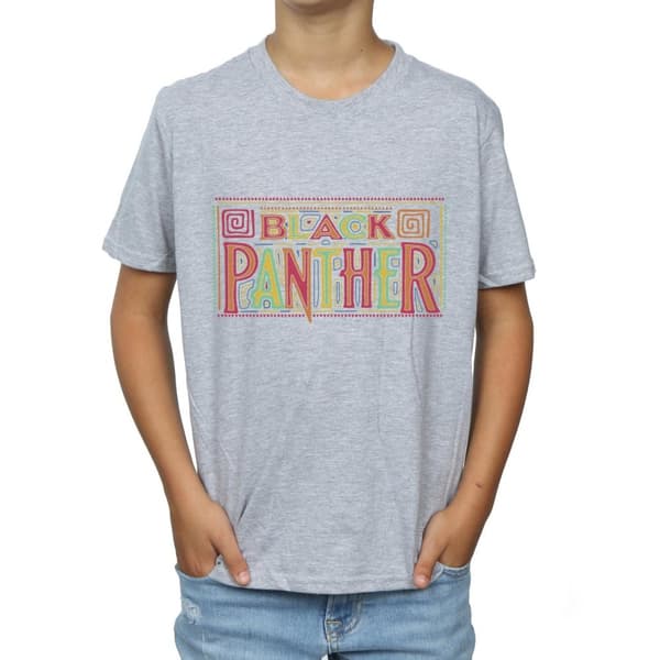 Marvel Black Panther - T-shirt med triballogo för pojkar