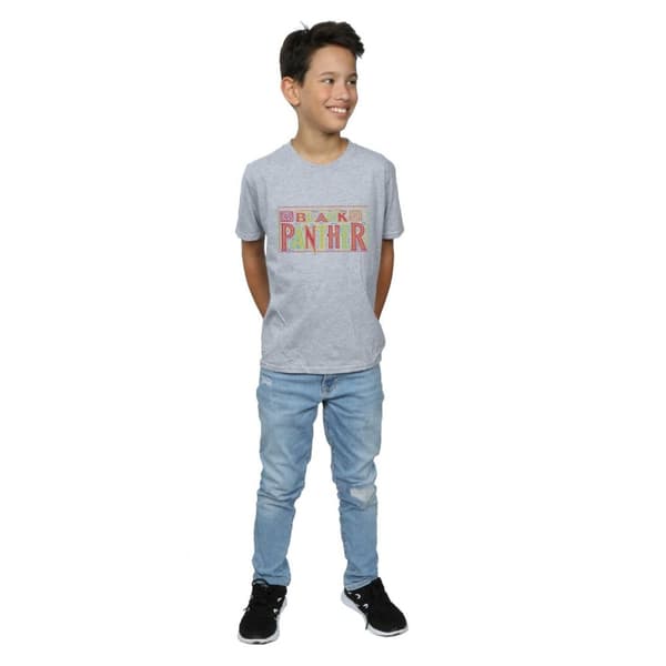 Marvel Black Panther - T-shirt med triballogo för pojkar