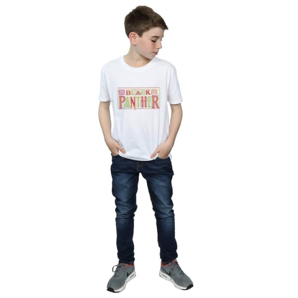 Marvel Black Panther - T-shirt med triballogo för pojkar