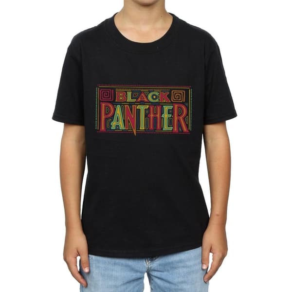 Marvel Black Panther - T-shirt med triballogo för pojkar