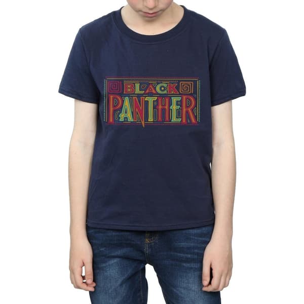 Marvel Black Panther - T-shirt med triballogo för pojkar