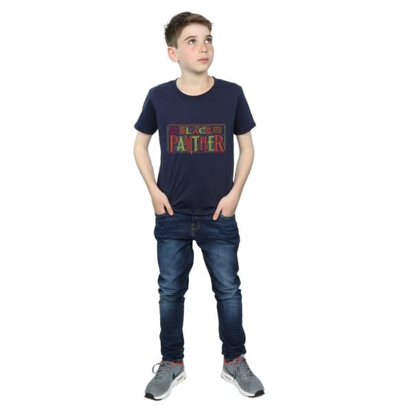 Marvel Black Panther - T-shirt med triballogo för pojkar