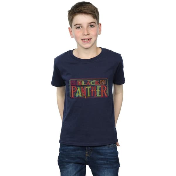 Marvel Black Panther - T-shirt med triballogo för pojkar