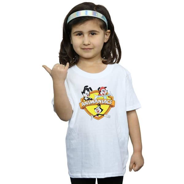 Animaniacs Girls Logo Crest Cotton T-Shirt