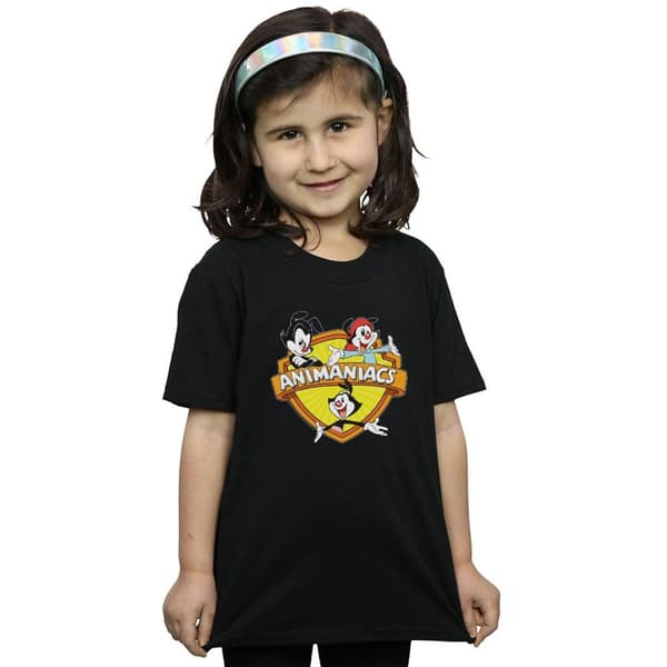 Animaniacs Girls Logo Crest Cotton T-Shirt