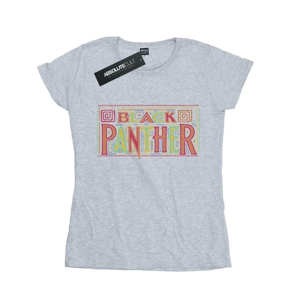 Marvel Womens/Ladies Black Panther Tribal Logo Cotton T-Shirt