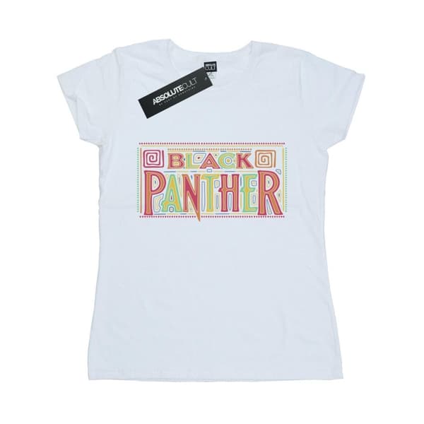 Marvel Womens/Ladies Black Panther Tribal Logo Cotton T-Shirt