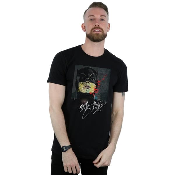 DC Comics Batman TV Series T-shirt med signaturmålning för herrar