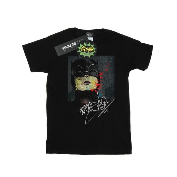 DC Comics Batman TV Series T-shirt med signaturmålning för herrar Black 4XL