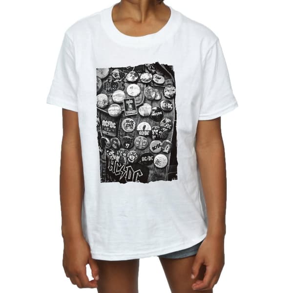 AC/DC Girls Badges Collection Cotton T-Shirt