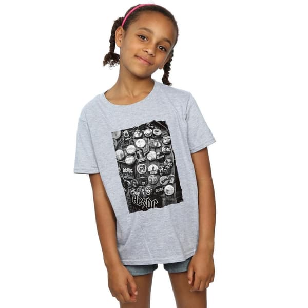 AC/DC Girls Badges Collection Cotton T-Shirt
