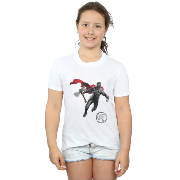 Marvel Girls Avengers Endgame Painted Thor Cotton T-Shirt