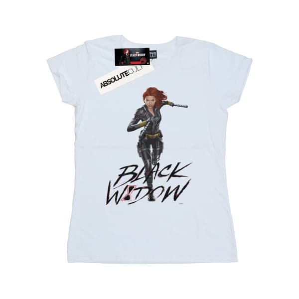 Marvel Womens/Ladies Black Widow Movie Natasha Running Cotton T-Shirt