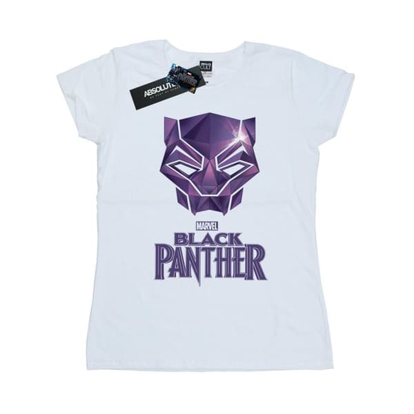 Marvel Dam/Tjej - Black Panther Mask Logo - T-shirt i bomull