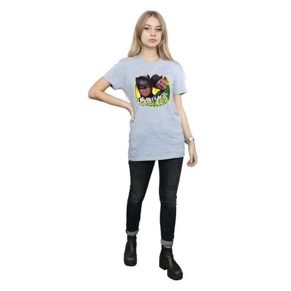 DC Comics Womens/Ladies Batman TV Series The Riddler Joke Cotton Boyfriend T-Shirt